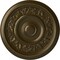 Ekena Millwork Tyrone Ceiling Medallion (Fits Canopies up to 6 3/4"), Hand-Painted Brass, 16 1/8"OD x 3/4"P CM16TYBRS - alternate 1
